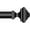 Black, variant on Black Curtain Rod for Windows 36-120 Inches, 1 Inch Heavy Duty Adjustable Drapery Pole, Modern Window Treatment Rod with Decorative Square Finials, Easy Installation
