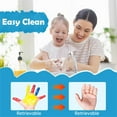 thumbnail image 4 of luoshungang Funny Finger Painting Kit 12 Color Washable Finger Paint Set With Book For Kids DIY Crafts Finger Paint Sets For Children's Day Christmas Art Painting Supplies Carpet Bag Live Chickens for, 4 of 8
