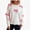 White, variant on Teylalorva Sweater for Women Crew Neck Embellished Loose Long Sleeve Pullover With Unique Decor White Size M