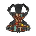 thumbnail image 4 of Picia Retro Coffee No-Pull Dog Harness Reflective Front Clip Vest with Handle,Step-in Air Dog Harness,Adjustable 2 Metal Rings 4 Buckles,Easy to Put on & Take Off Medium, 4 of 9