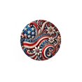 thumbnail image 2 of HengDidi 4th of July Patriotic Wall Decor - Circular Outdoor Hanging Ornament for Home, Garden & Front Door Durable 2D Design Outdoor Home Circular Decoration Pendant Wall Decoration Pendant, 2 of 8