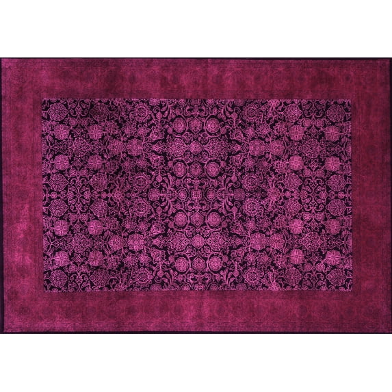 Ahgly Company Indoor Rectangle Persian Pink Traditional Area Rugs, 7' x 9'