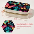 thumbnail image 5 of Butterfly Velvet Earring Organizer Jewelry Box with Removable Compartment - Portable Velvet Jewelry Organizer - Gift-ready Jewelry Boxes, 5 of 7