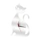 thumbnail image 5 of Reloj de pared con diseño de gato para habitación infantil, reloj de pared moderno y divertido, reloj silencioso. Plata, 5 of 9