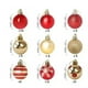 thumbnail image 2 of Esfera 50 adornos navideños de plástico para árbol con pintura efecto nieve, bolas colgantes para decorar fiestas navideñas, 4 cm Rkxzt, 2 of 8