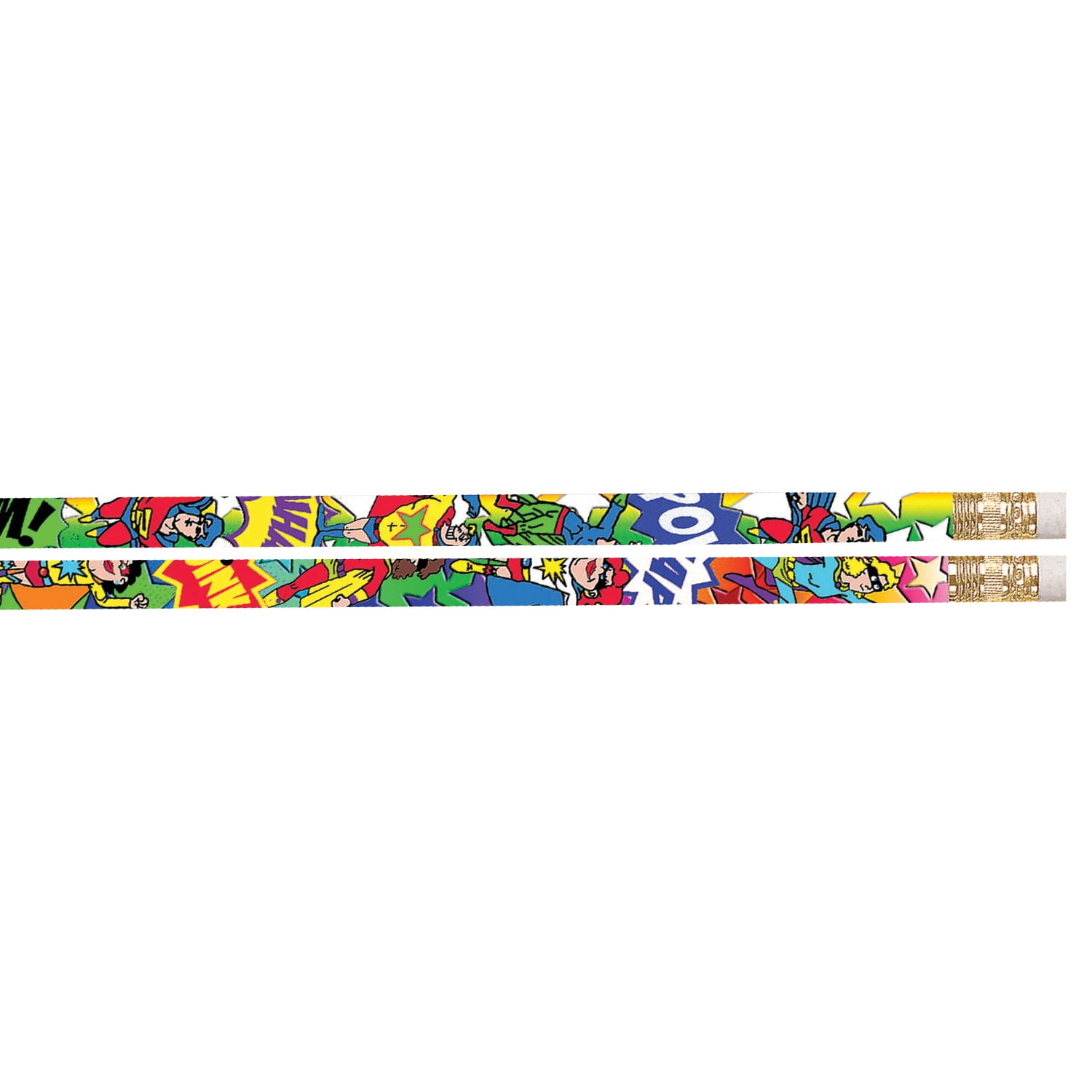 Musgrave Pencil Company Super-Duper Heroes Motivational Pencil, 12 Per Pack, 12 Packs