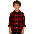 thumbnail image 4 of Teen Girls Plaid Flannel Shirt Kids Oversized Long Sleeve Button Down Tops Fall Blouse Thermal Shacket Spring Collared Jacket, 4 of 9