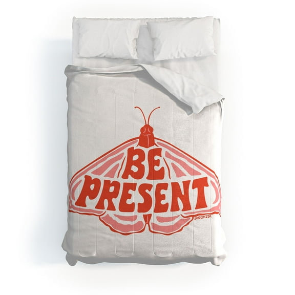 Society6 Sagepizza BE PRESENT Comforter Cotton Full
