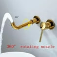 thumbnail image 3 of Wall Mounted Bathroom Sink Faucet,Single Handle Wall Mounted Bathroom Sink Faucet,Hot and Cold Sink Mixer Tap Faucet,1/2 Standard Thread,Gold-Colored, 3 of 7
