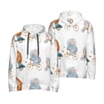 thumbnail image 6 of Bingfone Animals in Transport Men's Drawstring Hoodie Long Sleeve Pocket Sweatshirts-X-Large, 6 of 6