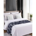 thumbnail image 4 of Bed Runner Scarf King Size, Navy Blue Coastal Stain Bed Runners & Scarves for Foot of Beds, Starfish Coral Summer Beach Ocean Decorative Bedding Runner Scarf for Hotel Home Bedroom 94 x20 Inch, 4 of 6