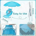 thumbnail image 2 of Beach Chair With Umbrella Camping Chair For Kids, 2 of 5