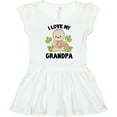 thumbnail image 3 of Inktastic Cute Sloth I Love My Grandpa with Green Leaves Girls Toddler Dress, 3 of 5