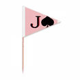thumbnail image 1 of Peace Jacky Spade J Poker Toothpick Triangle Cupcake Toppers Flag, 1 of 3