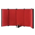 thumbnail image 1 of Graflsoa Foldable Portable Soundproof Shield with 5-Panel Design, ABS+Sponge Construction, Red Color, Ideal for Outdoor Recording and Noise Reduction, 1 of 6