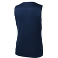 thumbnail image 6 of Sport-Tek Sleeveless V-Neck Tee (LST352) True Navy, S, 6 of 6
