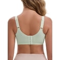 thumbnail image 3 of INSPIRE CHIC Women's Bras Front Close Wireless Push Up Nursing Adjustable Spaghetti Straps Back Hooks Maternity Bra L Light Green, 3 of 5