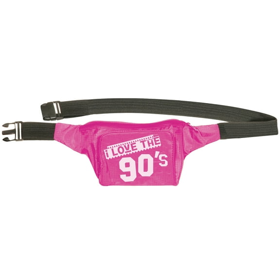 Underwraps 90’s Fanny Pack Pink - 70s 80s 90s Accessories for Men & Women, Cosplay Runner Fanny Pack, Cool Vintage Pack, Halloween Parties