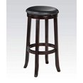 thumbnail image 2 of Espresso Finish Wood 29"H Swivel Bar Stool Counter Chair (Set of 2), 2 of 3