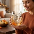 thumbnail image 4 of JHyouerji Clear Glass Tumbler,15oz Halloween Haunted House Printed Clear Glass Tumbler Multipurpose Wine Whiskey Cocktail Cup Reusable Holiday Party Table Decor, 4 of 6
