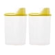 thumbnail image 1 of 2 recipientes herméticos de plástico para almacenar alimentos, vacíos, para té, café, granos y frutos secos (tamaño grande, 2,5 L, amarillo), 1 of 5