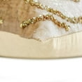 thumbnail image 2 of The HomeCentric Decorative Throw Pillow covers Gold Pack of 2, 14"x14" (35x35 cm) Jacquard Foil, Bead, Sequins, Hand Embroidery Pillowcase, Abstract Modern Style - Liquid Gold, 2 of 4