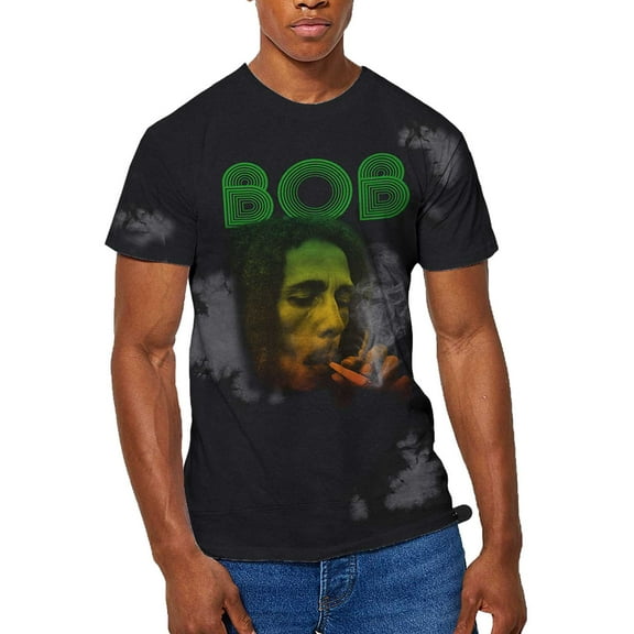 Bob Marley Unisex T-Shirt Smoke Gradient (Wash Collection) (Small)