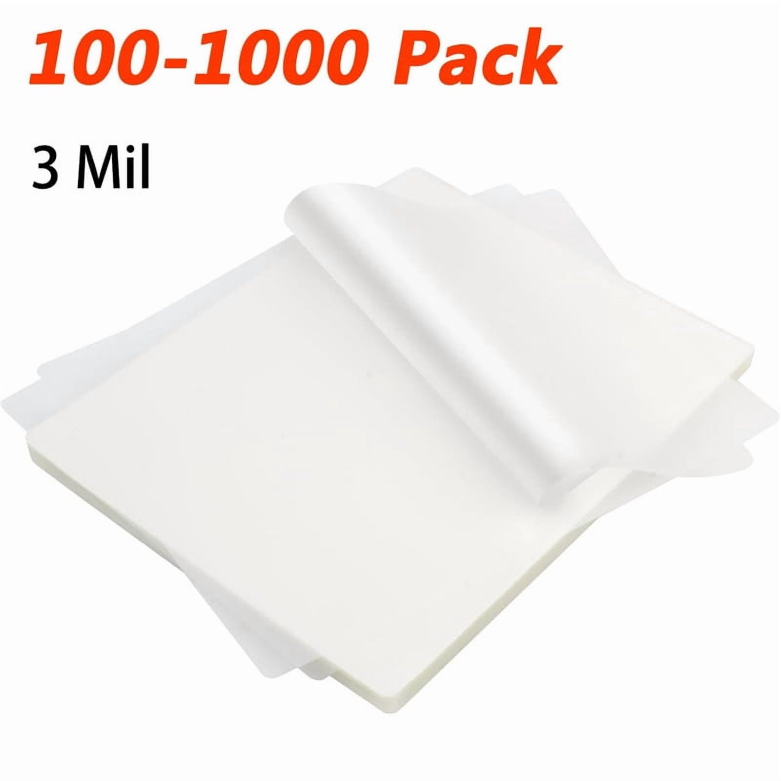 MFLABEL-300 Pack Clear Thermal Laminating Pouches 9" x 11.5", 3 Mil Thick Laminator Machine Sheets