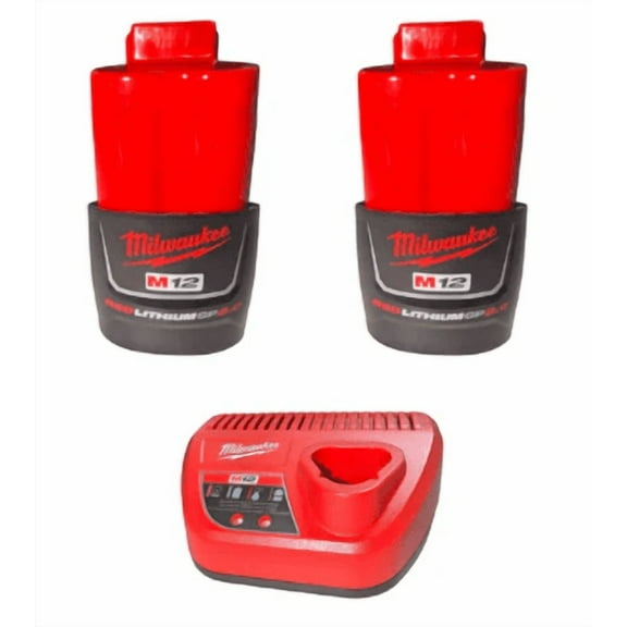 MILWAUKEE M12 REDLITHIUM CP2.0 Battery 2-Pack & Charger Starter Kit (48-59-2420P)
