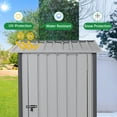 thumbnail image 5 of Jaxsunny 3 x 3 ft Outdoor Storage Metal Shed with Sloping Roof and Single Lockable Door for Patio Lawn Backyard,Gray, 5 of 10