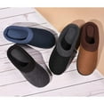 HomeIdeas Men's House Woolen Fabric Memory Foam Slippers, Cozy Bedroom