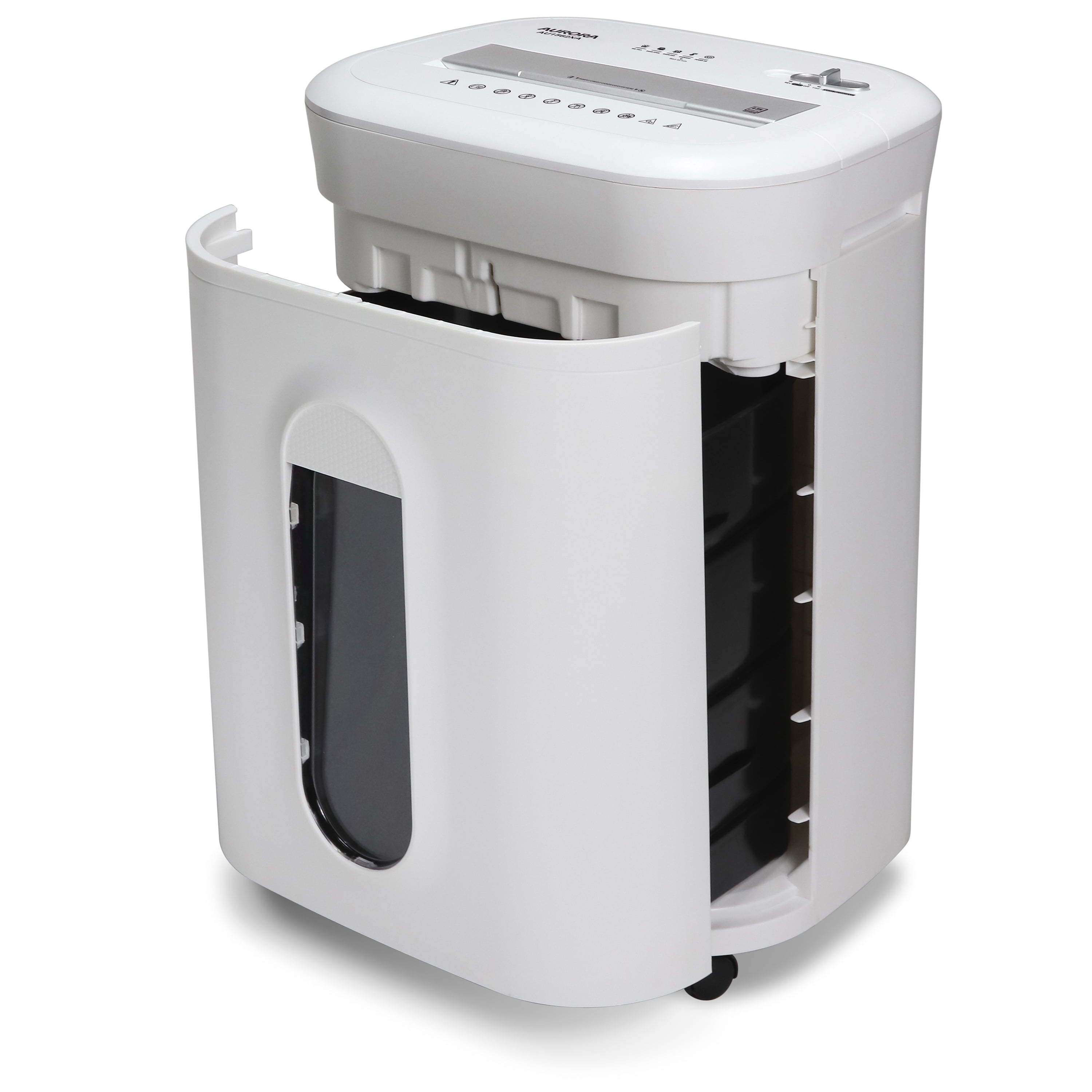 Aurora AU1562XA Heavy Duty Anti-Jam 15-Sheet Crosscut Shredder/60 Min Run Time/ 6-Gallon Pullout Basket, White