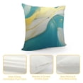 thumbnail image 4 of GOSMITH Teal Marble Turquoise Gold Throw Pillow Coveof  Decorative Pillow Case Cushion Cover for Sofa Bedroom Living Room Couch Chair Office, 4 of 5