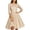 Rose Gold, variant on Women's Elegant A-line Midi Dress with Sheer 3/4 Sleeves, High Waist Sequined Cocktail Dress White