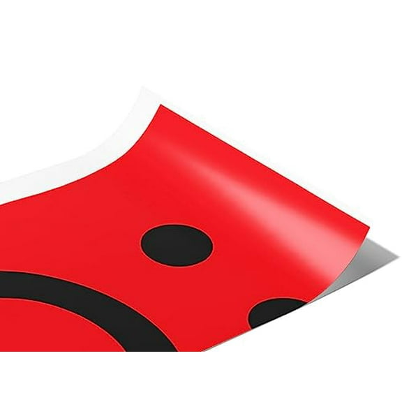 Rwraps Emoji Basic Emoticon Matte Vinyl Film Wrap 59in x 5ft Vinyl Vehicle Car Film Sheet Roll