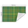 thumbnail image 3 of XMXT 4 Pcs Woven Placemats, Vintage Green Plaid Stain Resistant Anti-Skid Placemat for Kitchen Table, 12 x 18 inches, 3 of 6