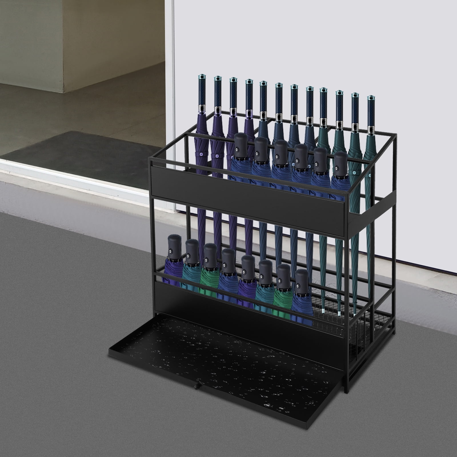 1 PCS Umbrella Stand Rack, Commercial Metal Umbrella Holder, Entrance Umbrella Organizer