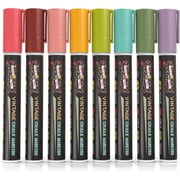 Chalky Crown - Liquid Chalk Markers for Signs, Windows, Blackboard, Glass - Reversible Tip (8 Pack, 6mm)