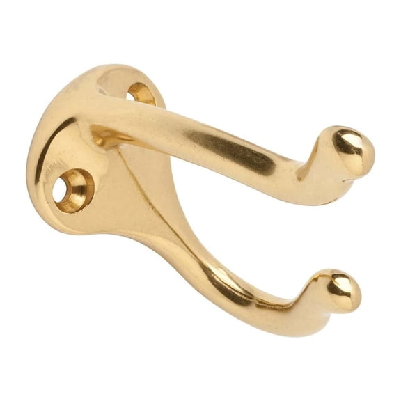 Ives 571A3 3" Bright Brass Coat & Hat Hooks