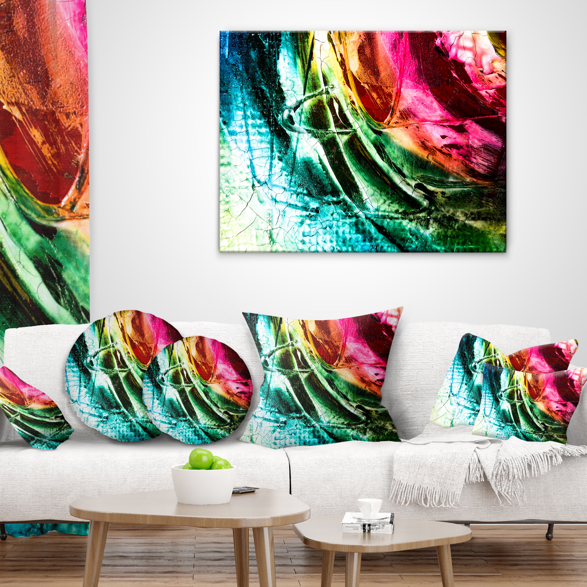 Designart Abstract Buddha Buddhism - Abstract Throw Pillow - 12x20