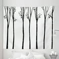 thumbnail image 1 of Black and White Tapestry, Monochrome Birch Tree Silhouettes with Autumn Season Foliage Branches, Fabric Wall Hanging Decor for Bedroom Living Room Dorm, 5 Sizes, Black White, by Ambesonne, 1 of 1