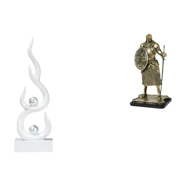 Figura De Caballero De Llama De Resina Moderna, Escultura Abstracta De Fuego, Adorno De Escritorio Europeo, Artesanía Creativa Para Patio, Oficina, Entrada, Sala De Estar, Decoración Del