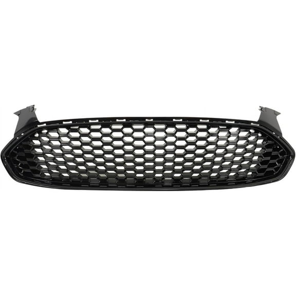 ALL-CARB Glossy Black Front Honeycomb Grille Grill Replacement for Fusion 2013 2014 2015 2016