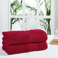 thumbnail image 2 of Trident Soft N Plush 2 Piece Cotton Highly Absorbent, Super Soft Bath Towel Set, Red, 2 of 8