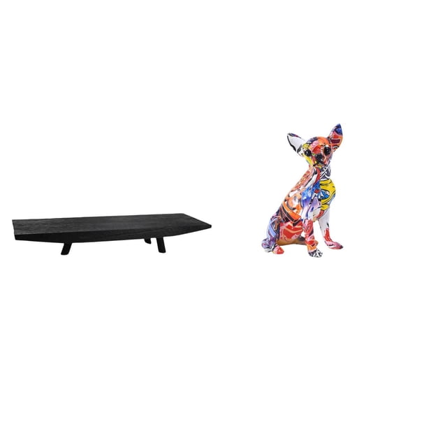 Bandeja con escultura de perro colorida, tazón decorativo para aperitivos y adorno de cachorro multicolor para boda, mesa de centro, sala de estar