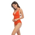 thumbnail image 2 of Charmo Women's Scalloped One Piece Swimsuit Bandage Bathing Suits Ladies Sexy Monokini Swimwear, 2 of 6