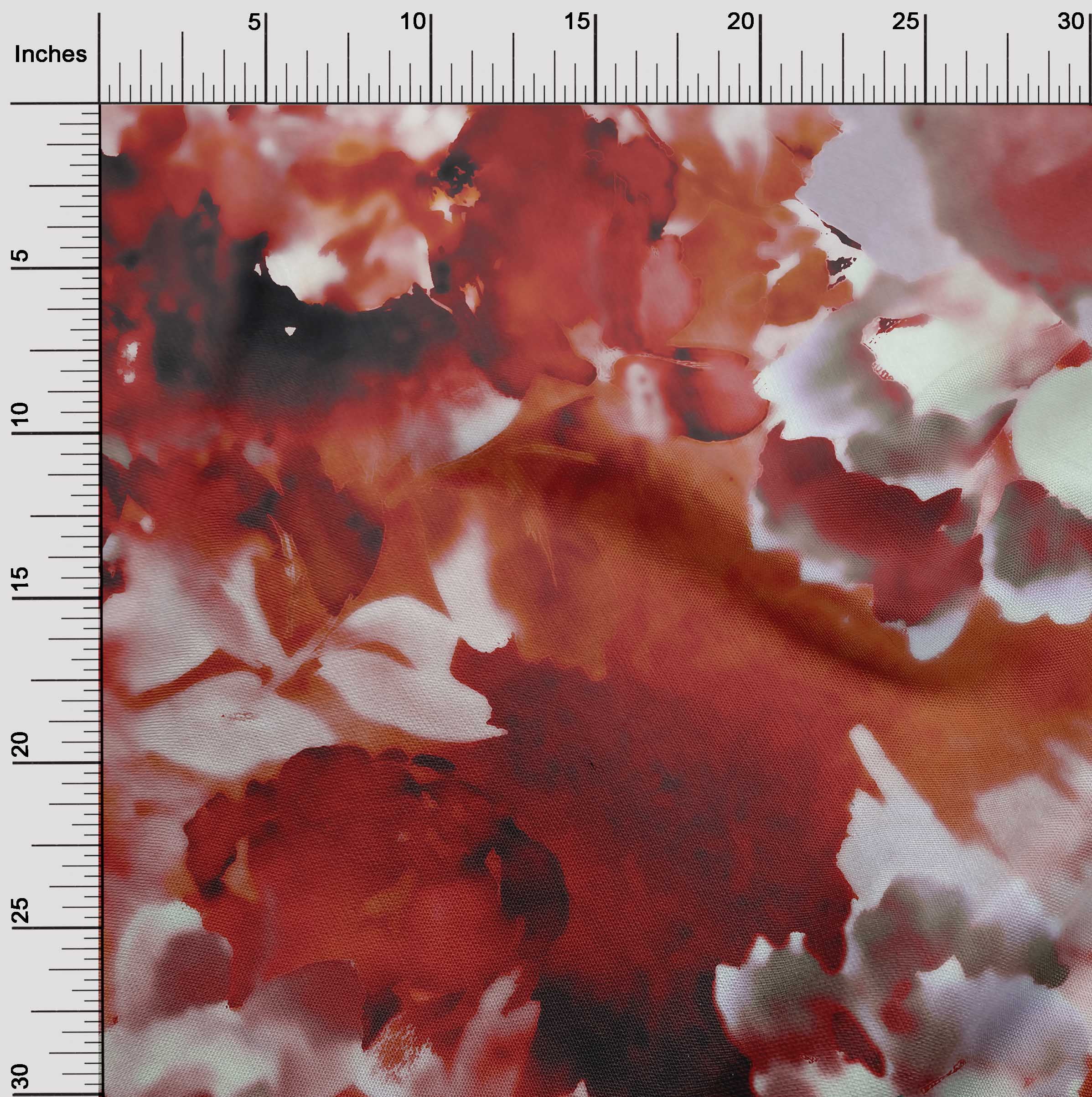 oneOone Cotton Jersey Maroon Fabric Abstract-Blurred Floral Pattern Craft Projects Decor Fabric Printed By The Yard 58 Inch Wide