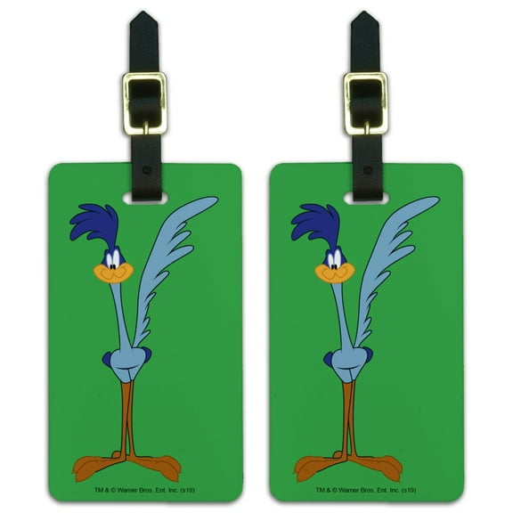 Looney Tunes Road Runner Luggage ID Tags Suitcase Carry-On Cards - Set of 2