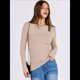 thumbnail image 5 of Camisetas de Larga para Mujer, Tops Ajustados de Punto Acanalado, Conjuntos de Otoño, Camisetas Informales, Ropa Interior, Ropa Interior, Crema XXL, 5 of 8