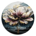 thumbnail image 2 of Designart "Tulip Tapestry Pink II" Floral Tulip Metal Round Wall Art Prints, 2 of 5